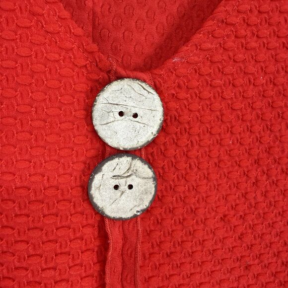 Joseph Ribkoff Womens Red Textured Knit Tunic Top Size 12 Artsy Lagenlook - Picture 3 of 8